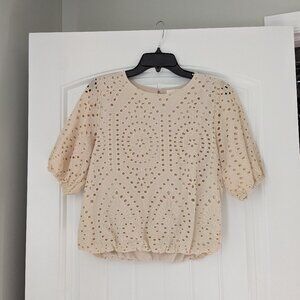 Urban Romatics Embroidered Eyelet Blouse